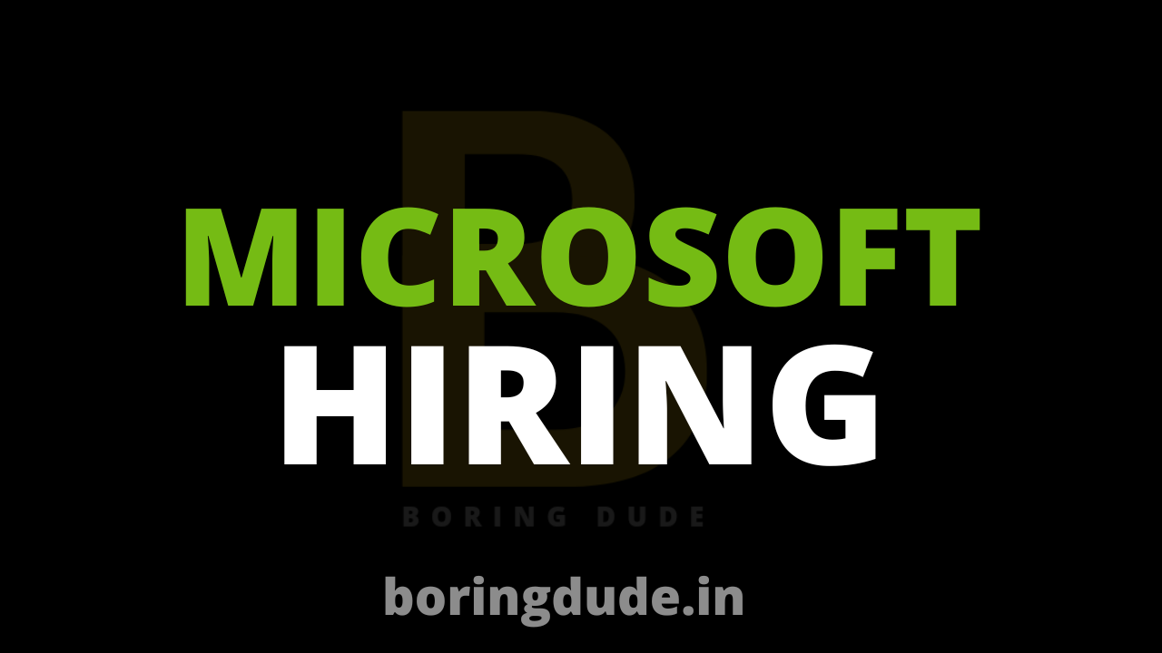 Microsoft India Hiring