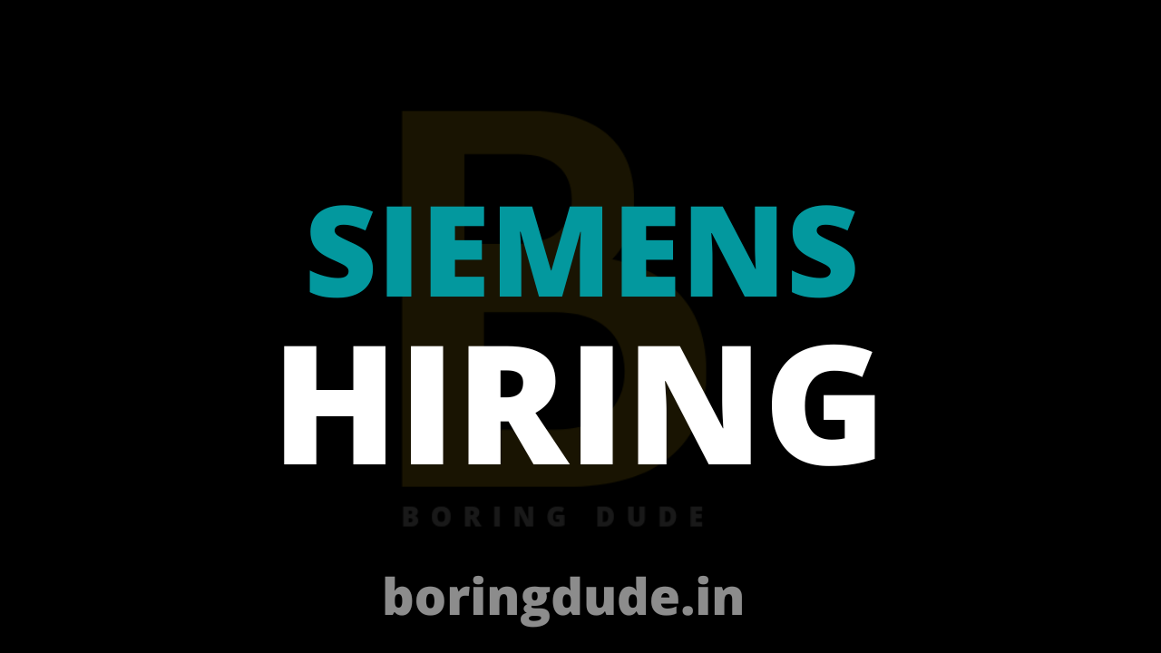 Siemens Hiring Freshers