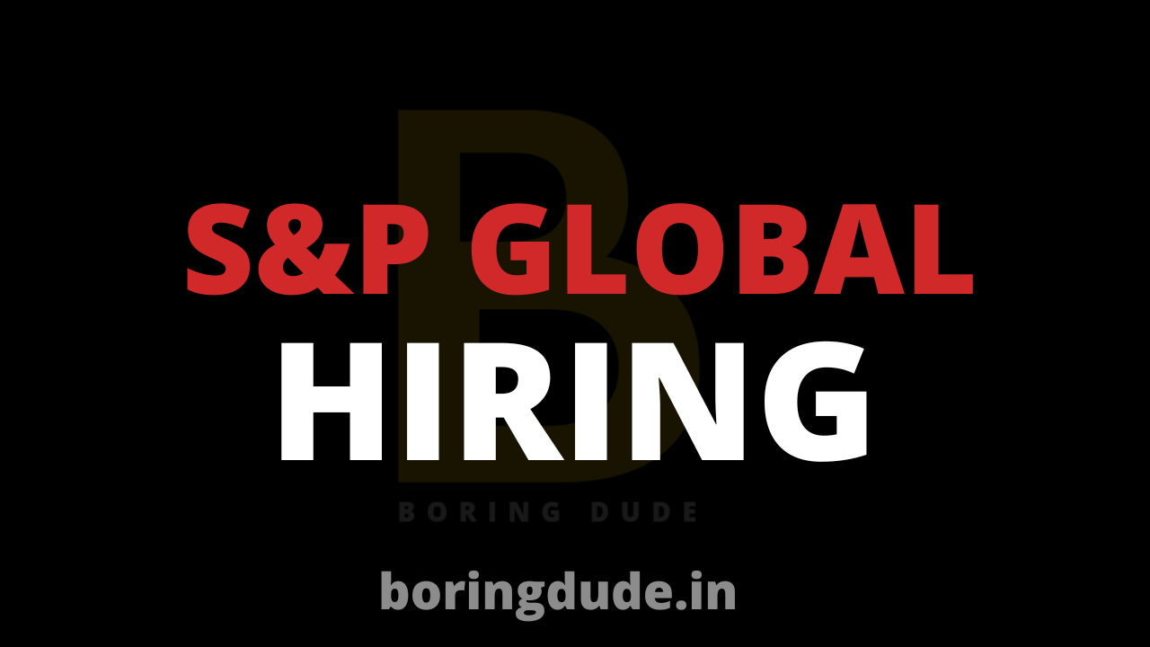 S&P Global hiring Data Analysts