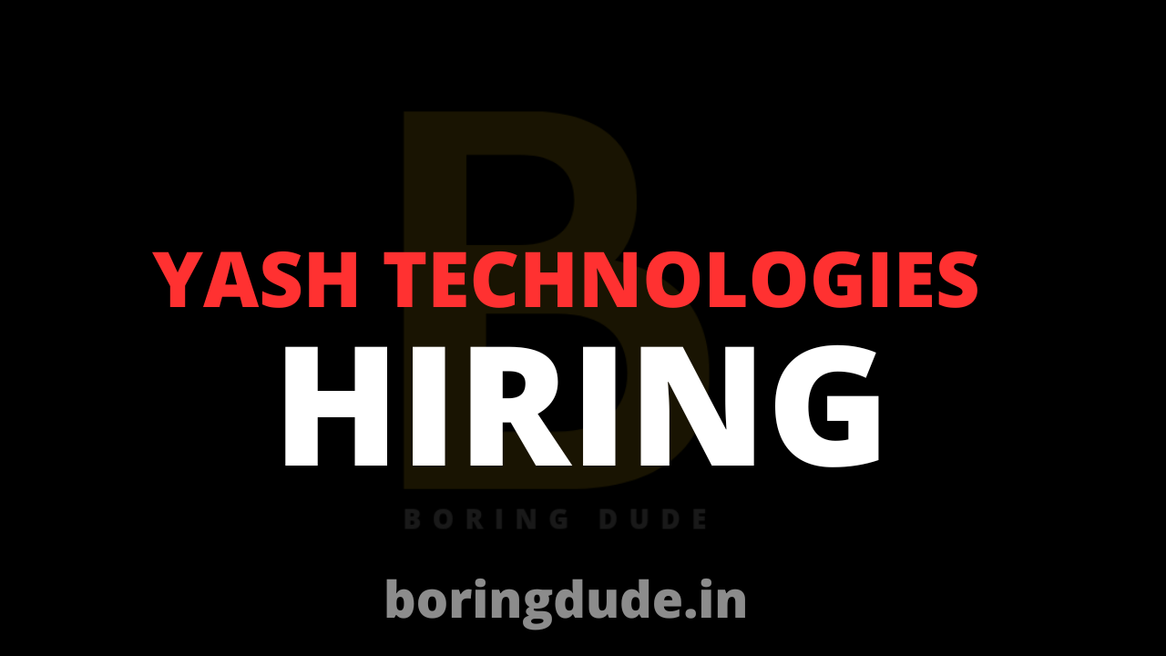 Yash technologies Hiring Freshers