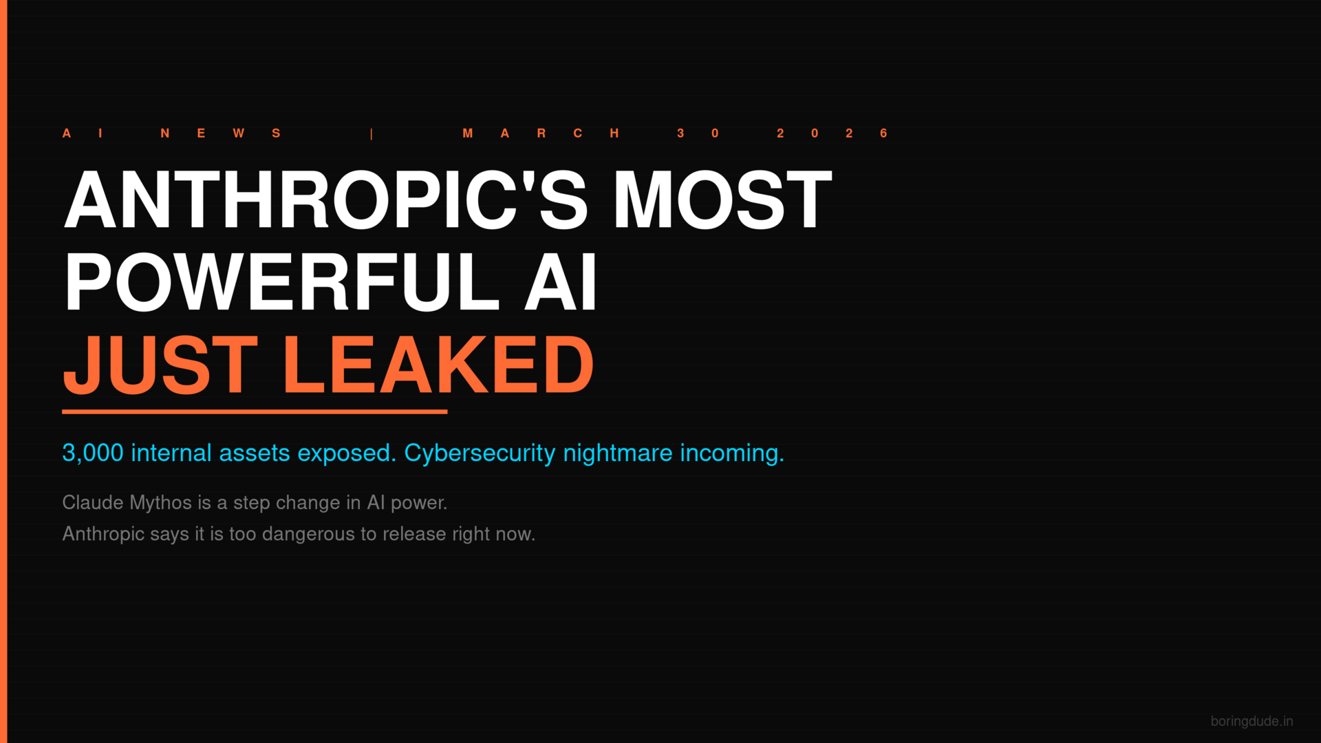 Anthropic Mythos AI leaked