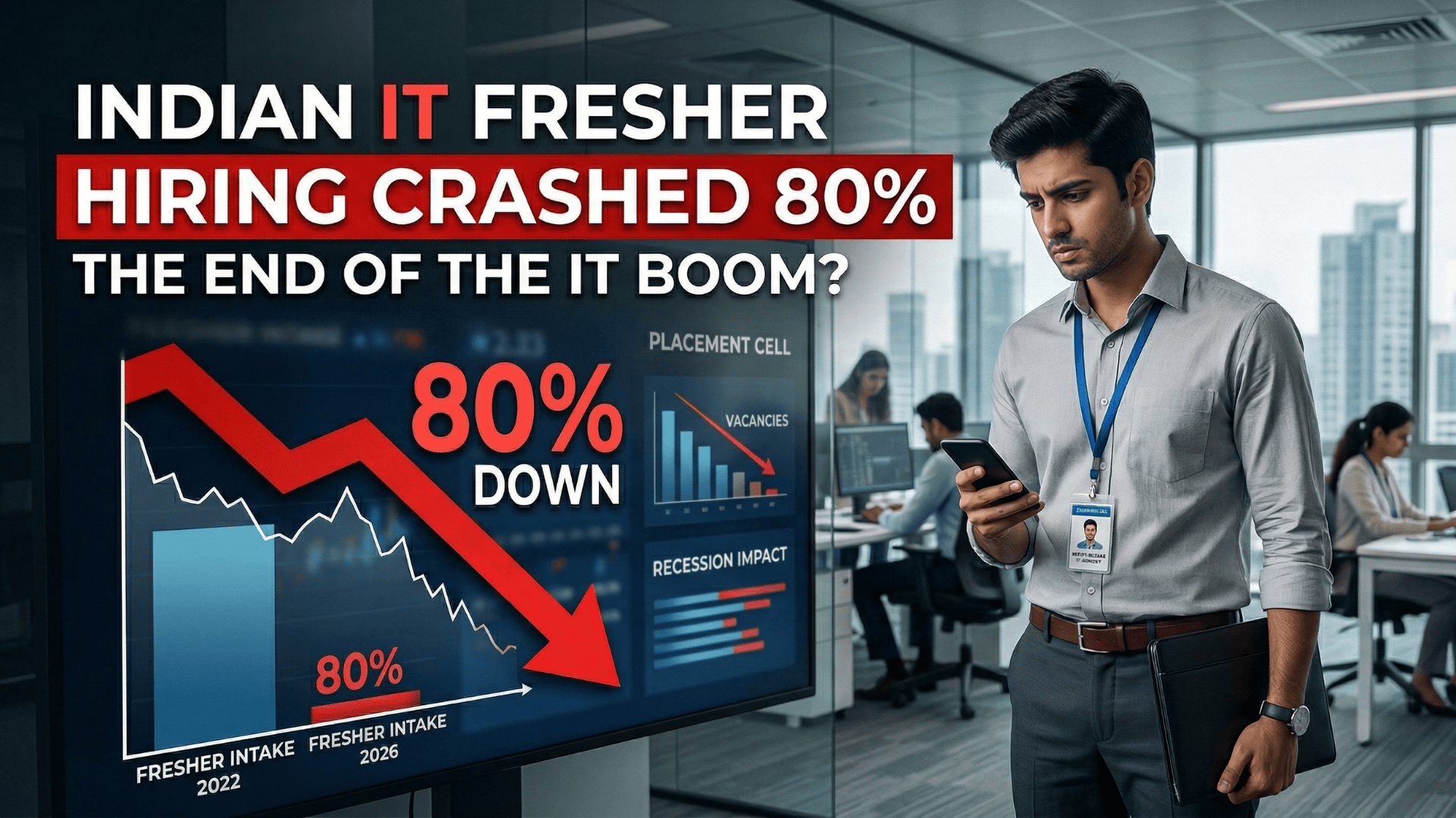 Indian IT fresher hiring crashed 80 percent cover image 2026