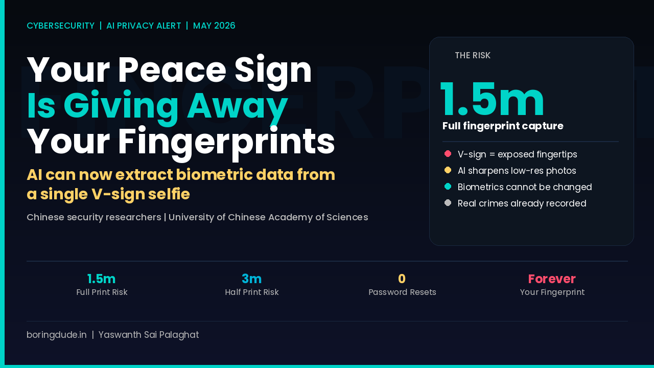 AI Can Now Steal Your Fingerprint From Selfies