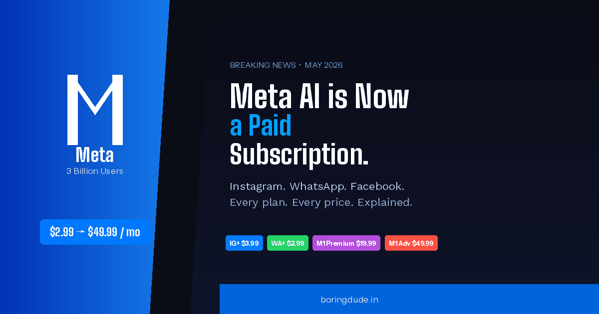 Meta AI Is Now a Paid Subscription