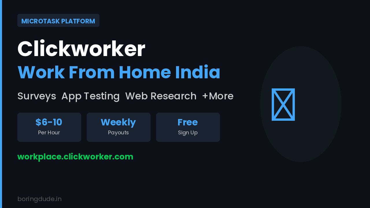 Clickworker India Work From Home