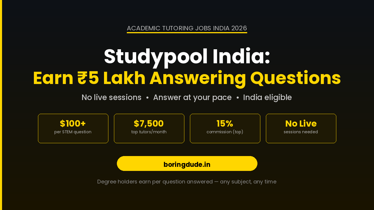 Studypool India Jobs