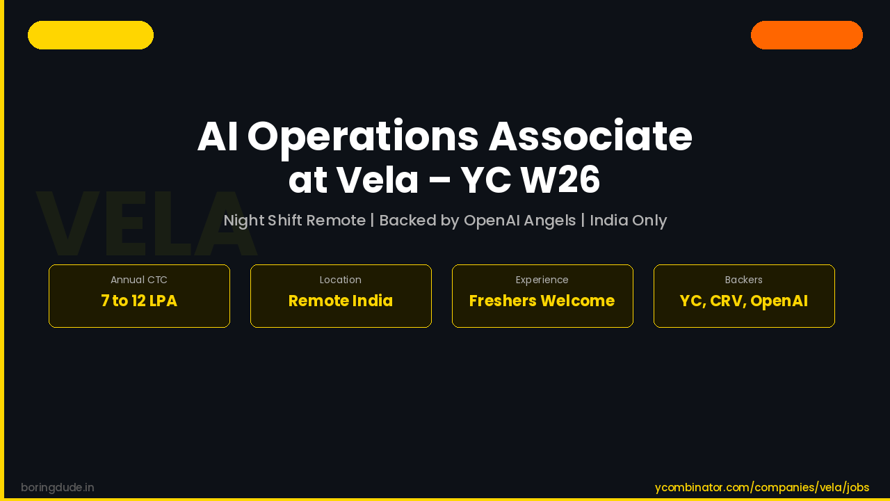 Vela AI Operations Associate